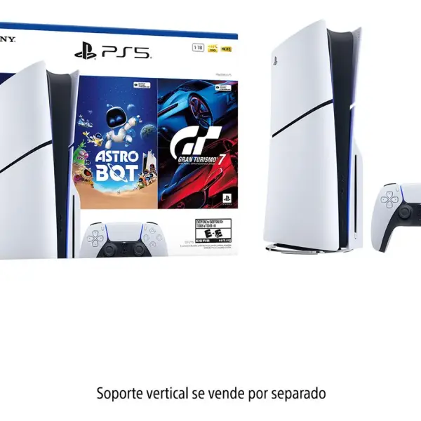Consola Playstation 5 Slim Estandar - Gt7 + Astro Bot Blanco